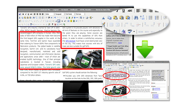 WYSWYG visual editing - web page correction simple and easy
